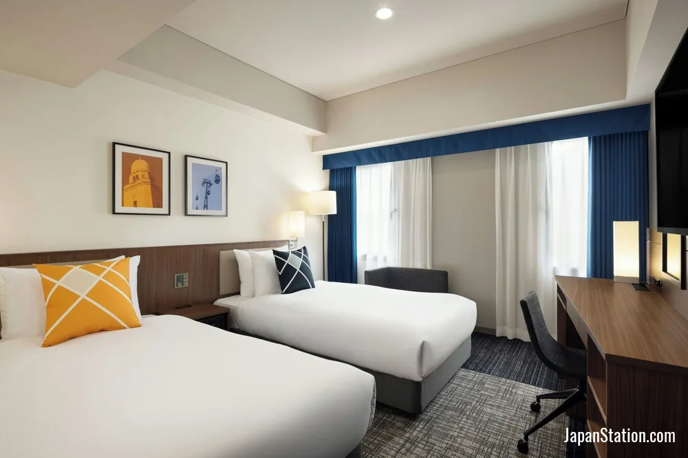 Guest room at Four Points Flex by Sheraton Yokohama West.