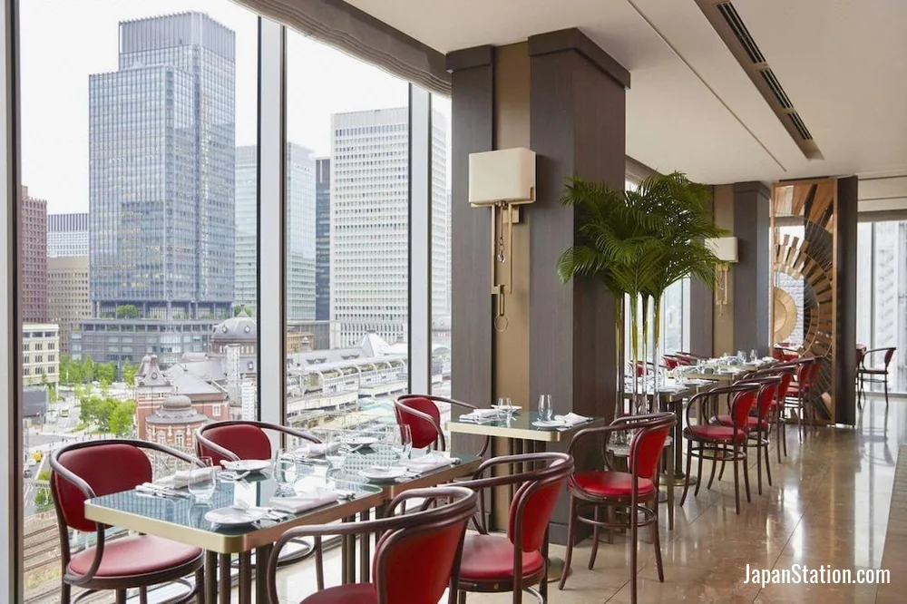 Dining area at Four Seasons Hotel Tokyo at Marunouchi.