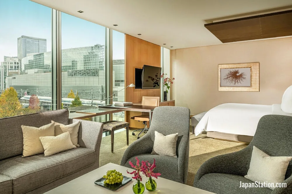 Guest room at Four Seasons Hotel Tokyo at Marunouchi.
