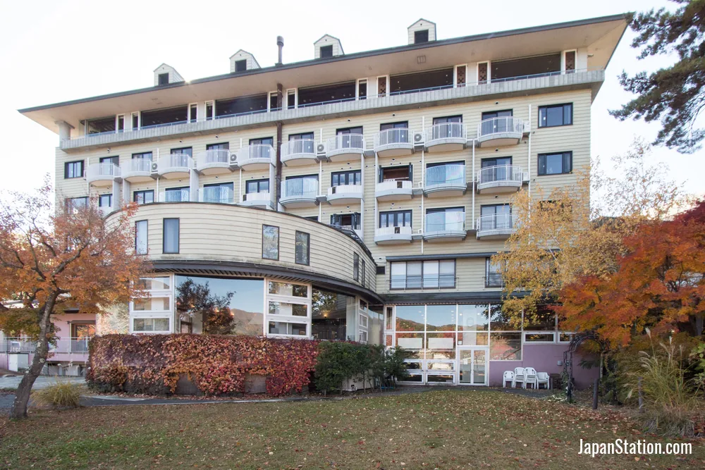 Exterior of Fuji Lake Hotel.