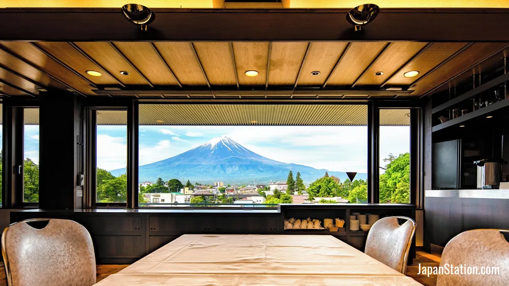 Dining area at Fuji Lake Hotel.