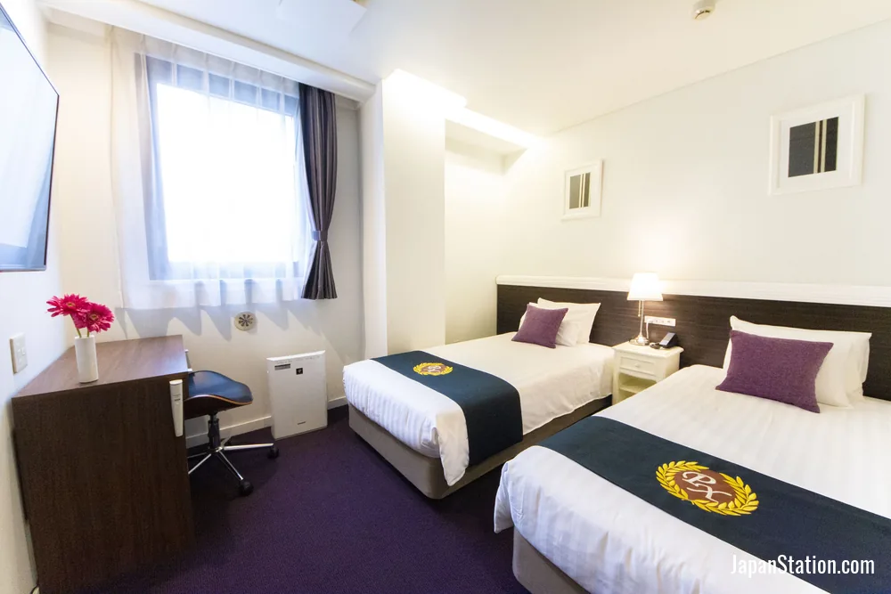 Guest room at Grand Park Hotel Panex Tokyo.