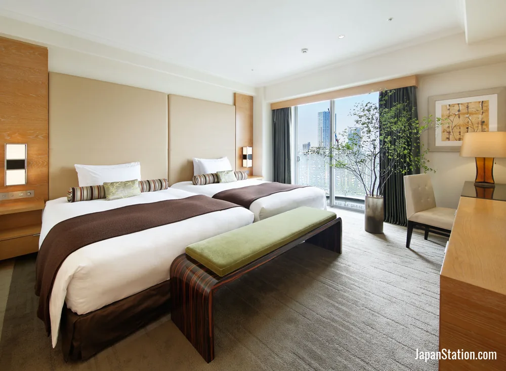 Guest room at Grand Prince Hotel Shin Takanawa.