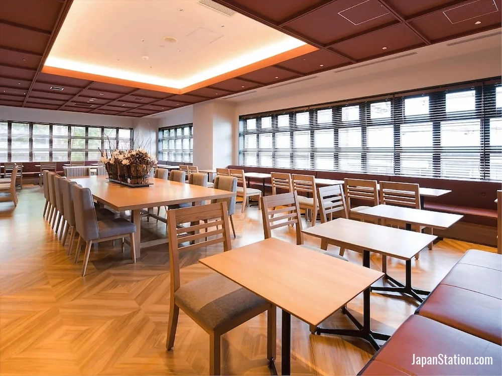 Dining area at GRIDS Premium Hotel Otaru.