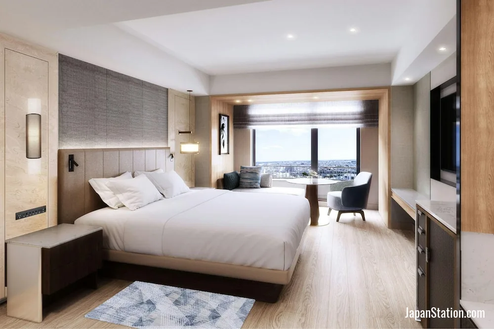 Guest room at Hamamatsu Marriott Hotel.