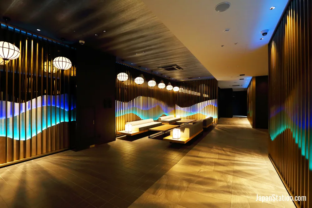 Lobby at Henn na Hotel Premier Nara.