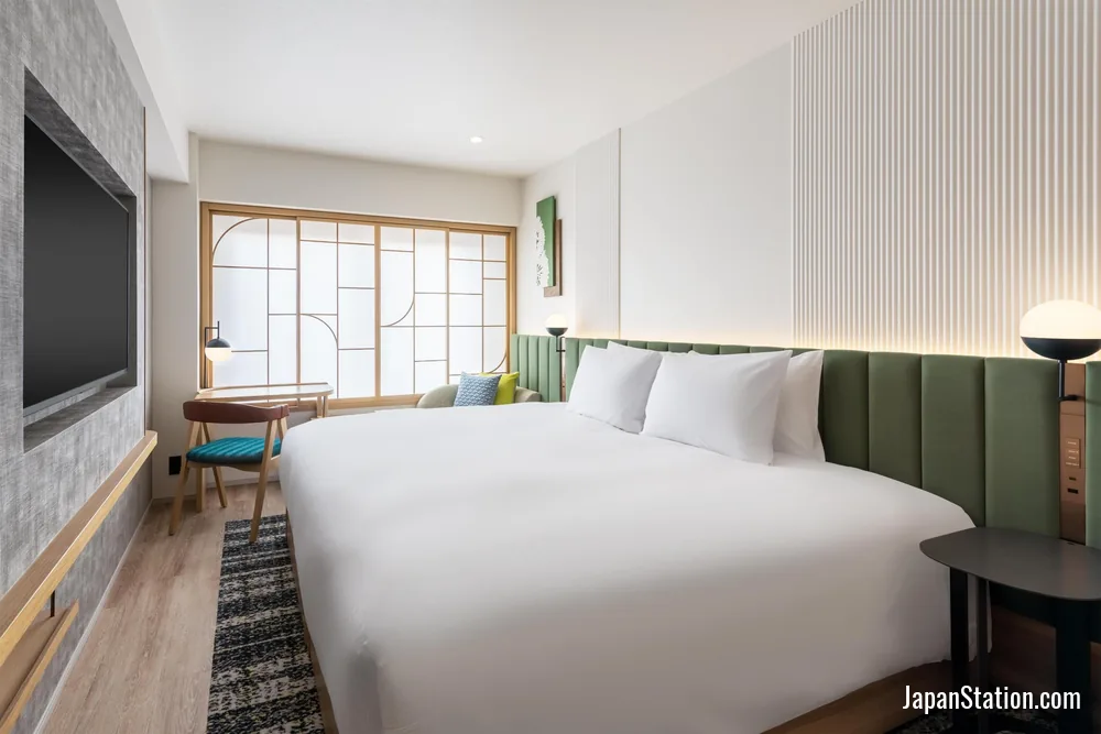 Guest room at Hilton Garden Inn Kyoto Shijo Karasuma.