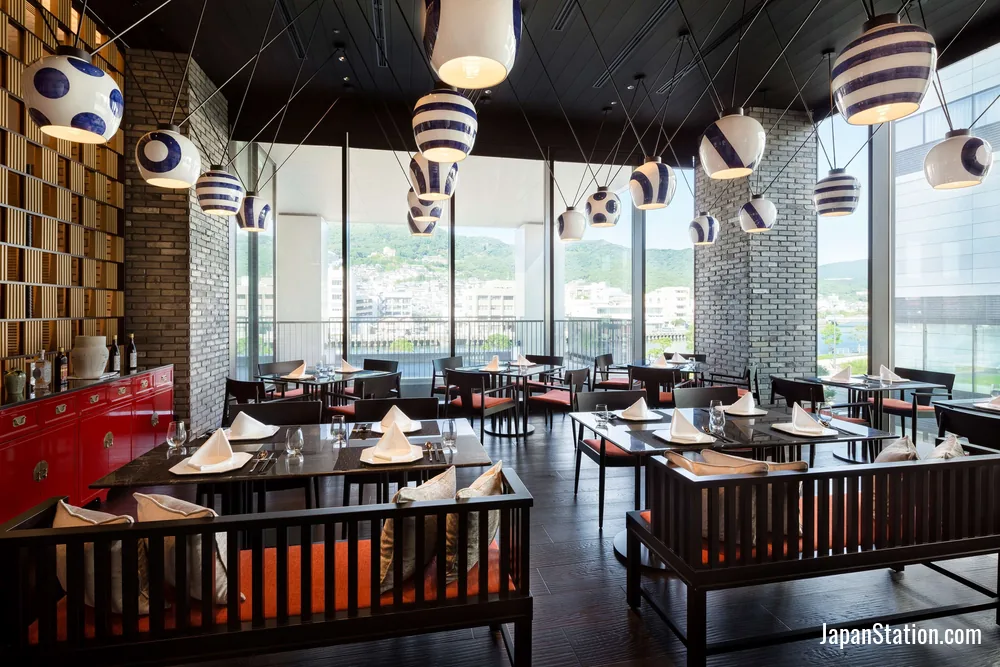 Dining area at Hilton Nagasaki.