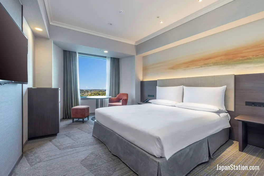 Guest room at Hilton Tokyo Narita Airport.
