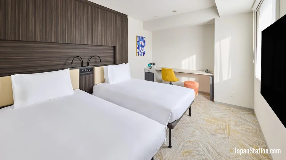 Guest room at Holiday Inn Express Sapporo Susukino.