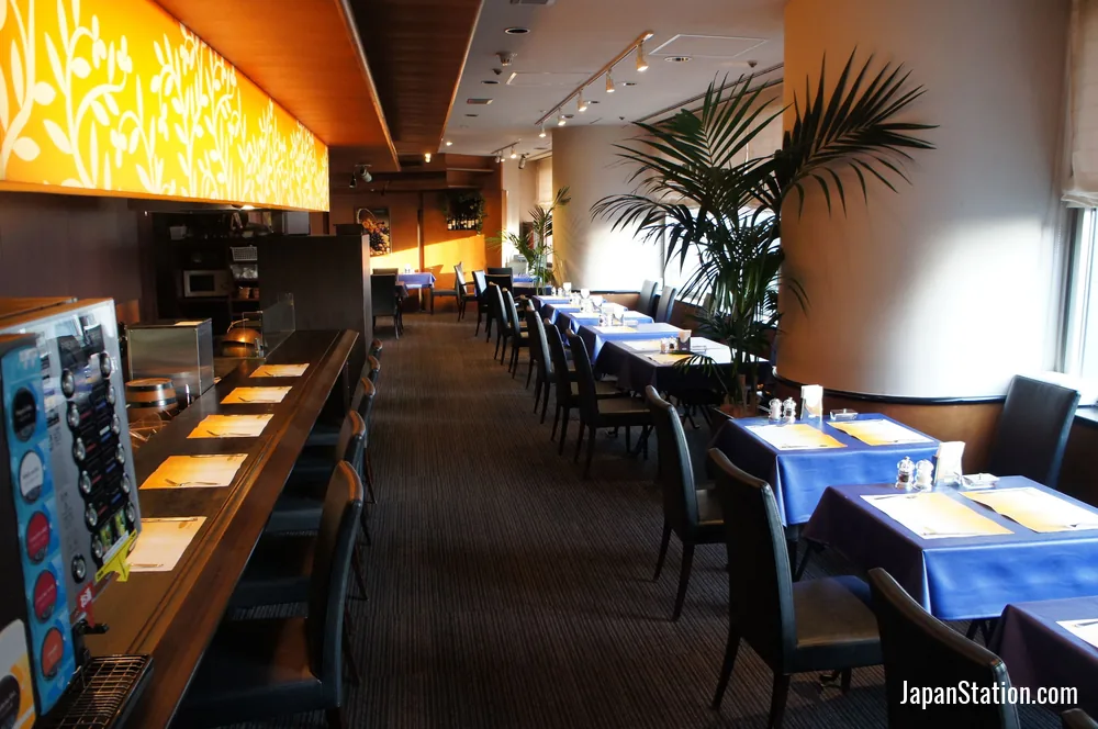 Dining area at Hotel Abest Meguro.