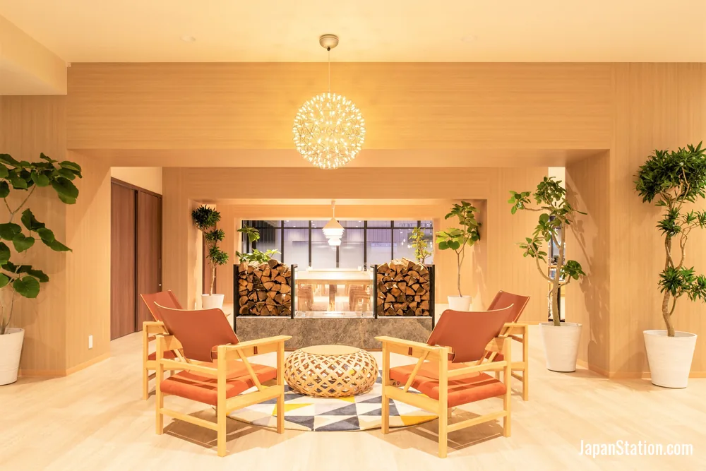 Lobby at Hotel Amanek Asahikawa.