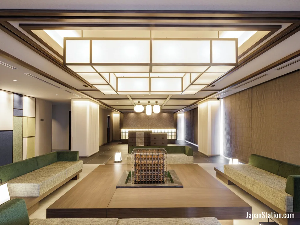 Lobby at Hotel Amanek Hida Takayama.