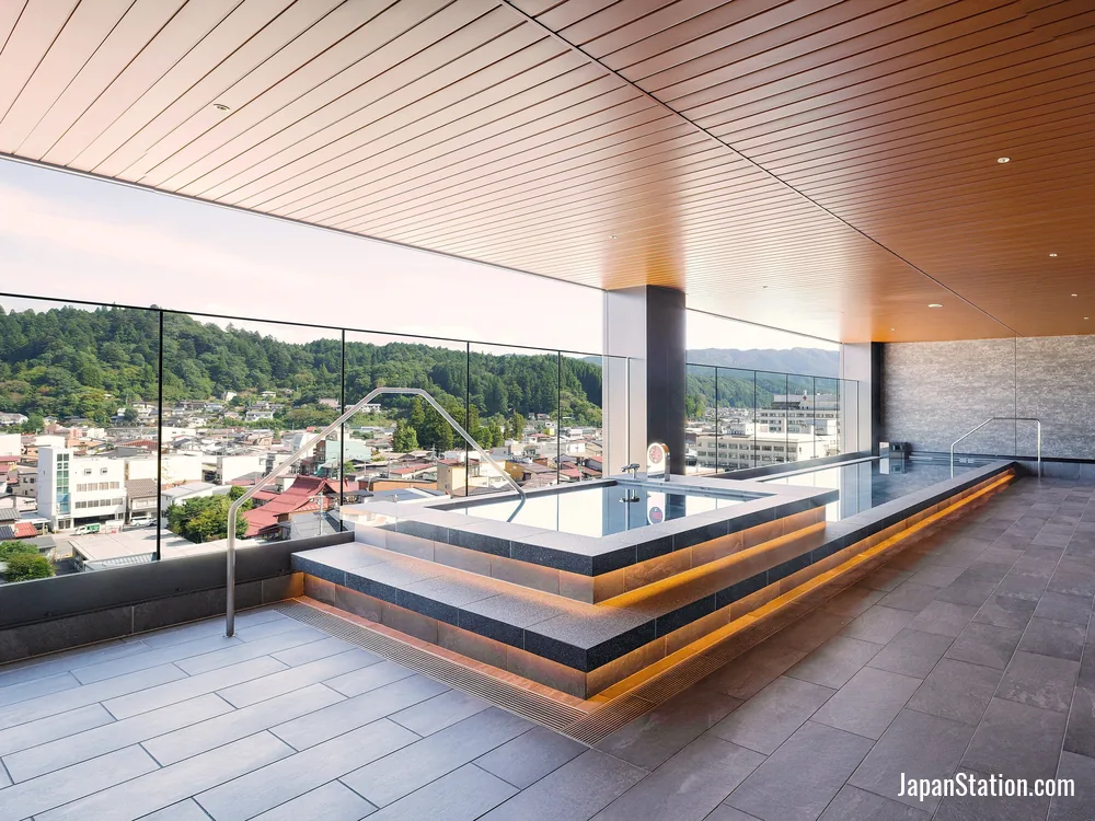 Public bath at Hotel Amanek Hida Takayama.