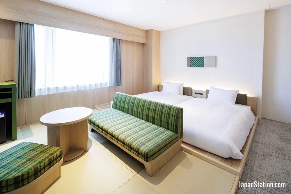 Guest room at Hotel Amanek Hida Takayama.