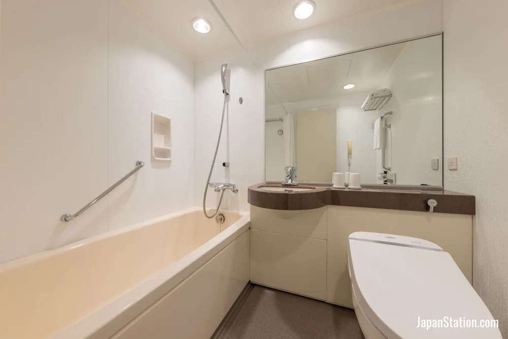 Bathroom in a guest room at Hotel Associa Shizuoka.