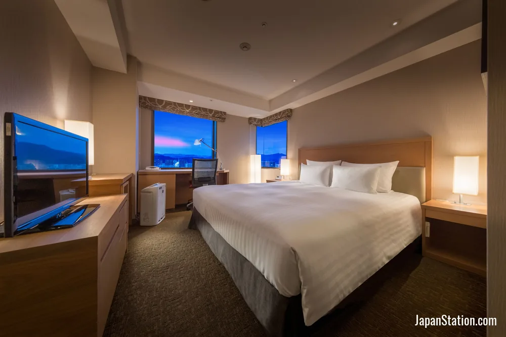 Guest room at Hotel Associa Shizuoka.
