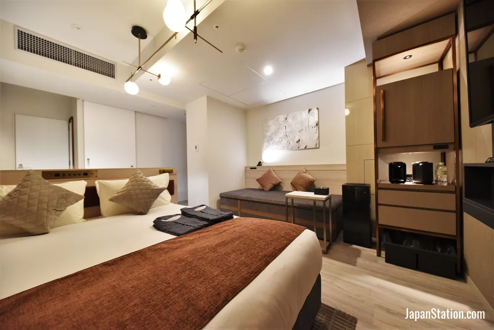 Guest room at Hotel Cordia Osaka Hommachi.