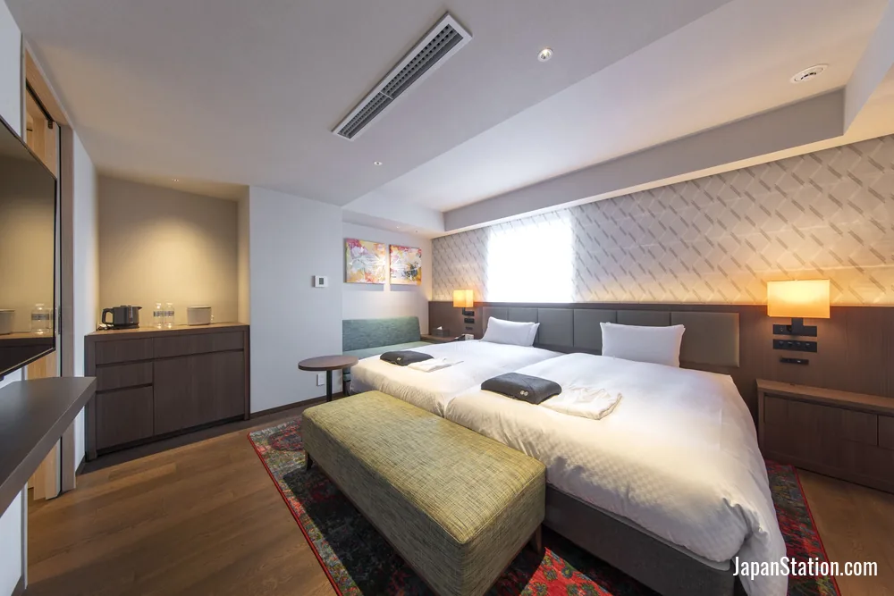 Guest room at Hotel Forza Nagoya Sakae.