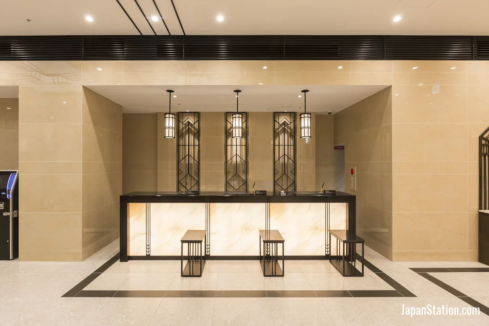 Reception area at HOTEL GEOMETIQ Osaka Umeda, an Ascend Collection Hotel.