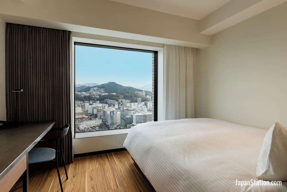 Guest room at Hotel Granvia Hiroshima South Gate.