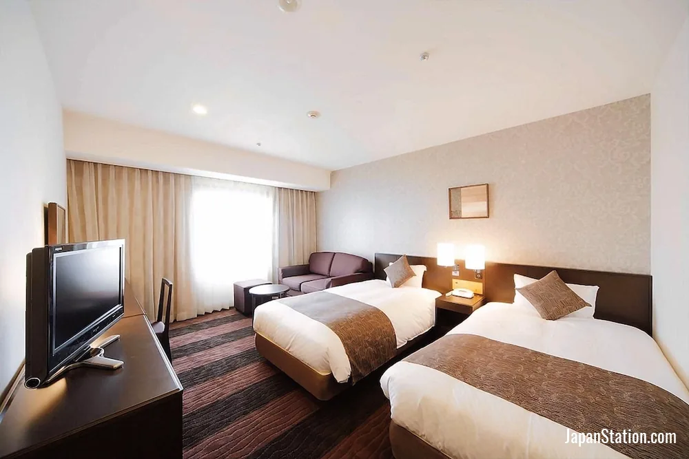 Guest room at Hotel Granvia Wakayama.