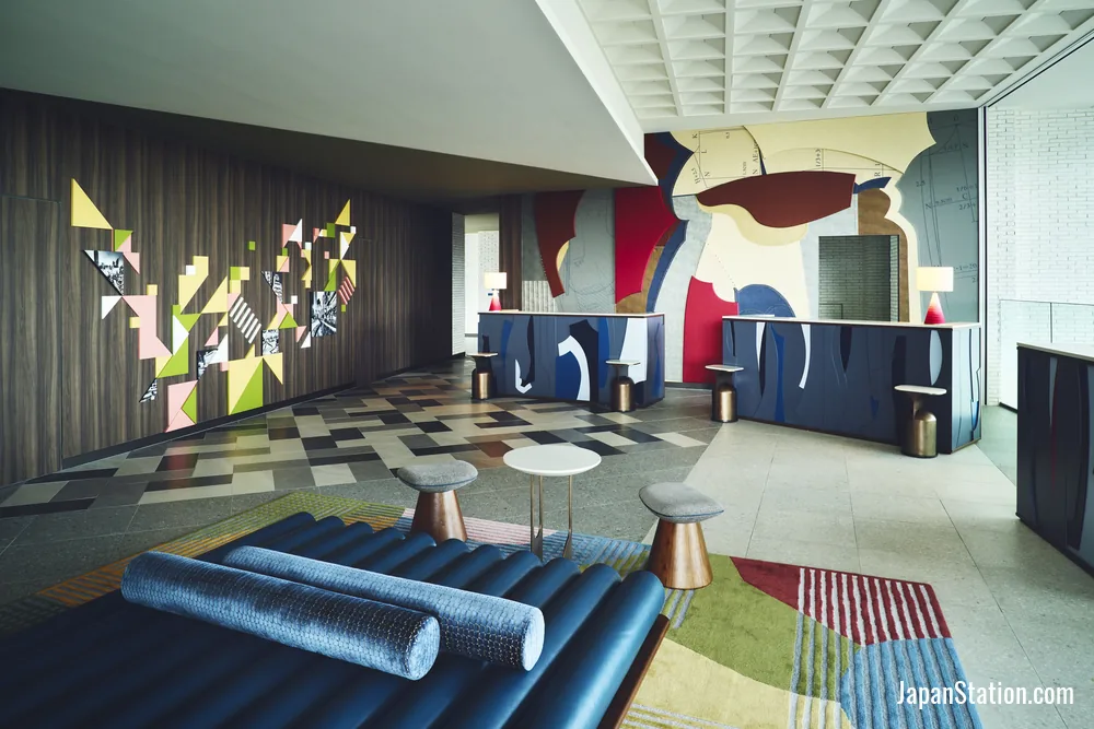 Reception area at Hotel Indigo Tokyo Shibuya.