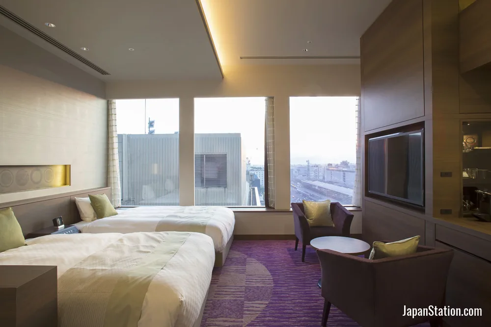 Guest room at Hotel Keihan Kyoto Grande.