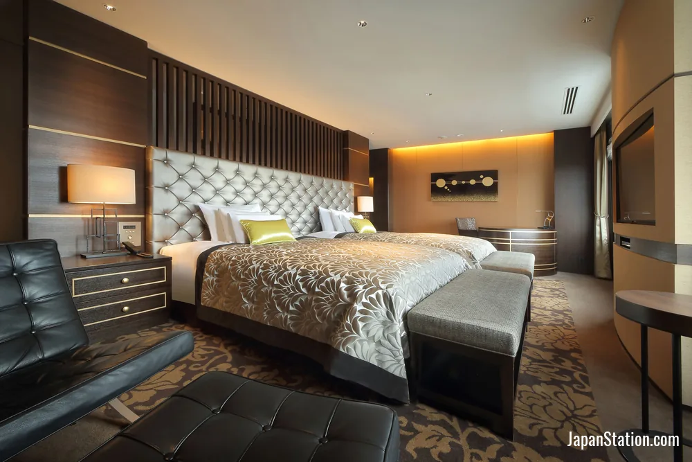Guest room at Hotel Metropolitan Sendai.