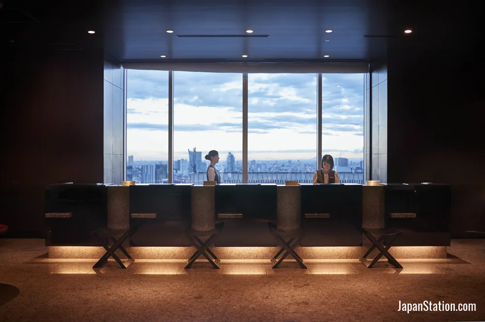 Reception area at Hotel Metropolitan Tokyo Marunouchi.
