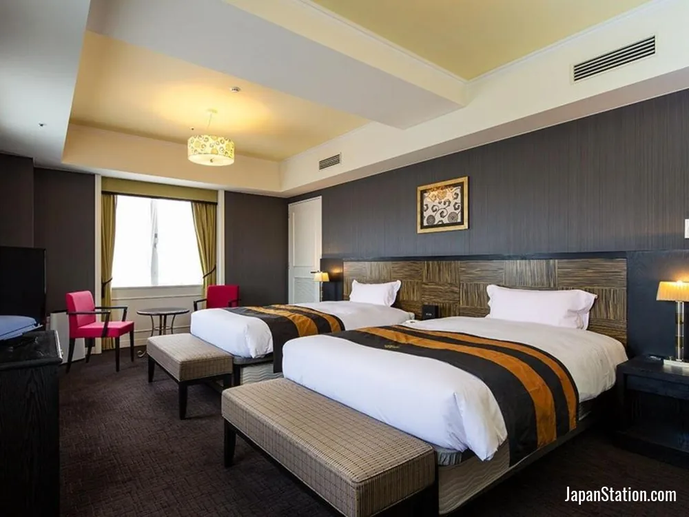 Guest room at Hotel Monterey Kyoto.