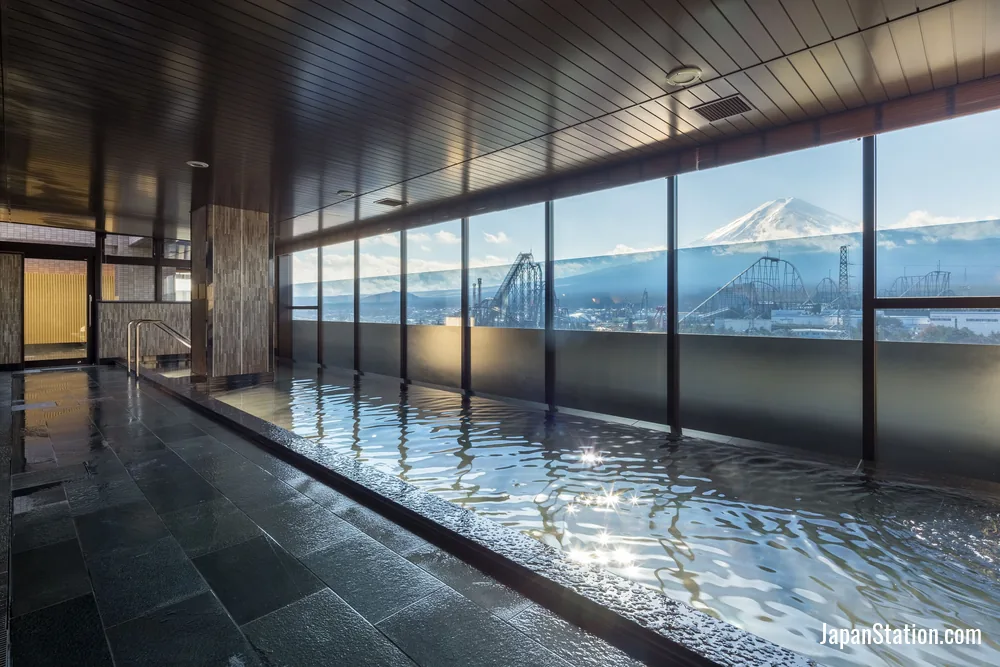 Bathroom in a guest room at HOTEL MYSTAYS Fuji Onsen Resort.
