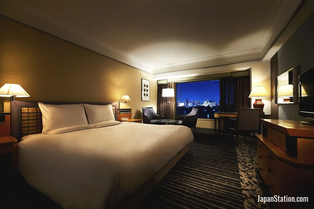 Guest room at Hotel New Otani Osaka.