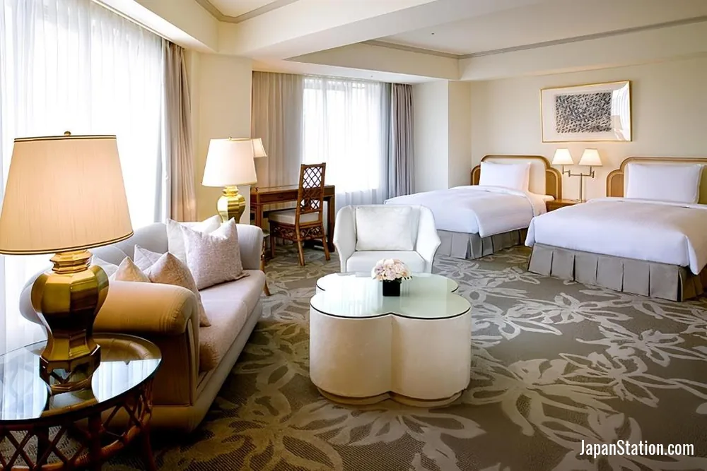 Guest room at Hotel Nikko Fukuoka.