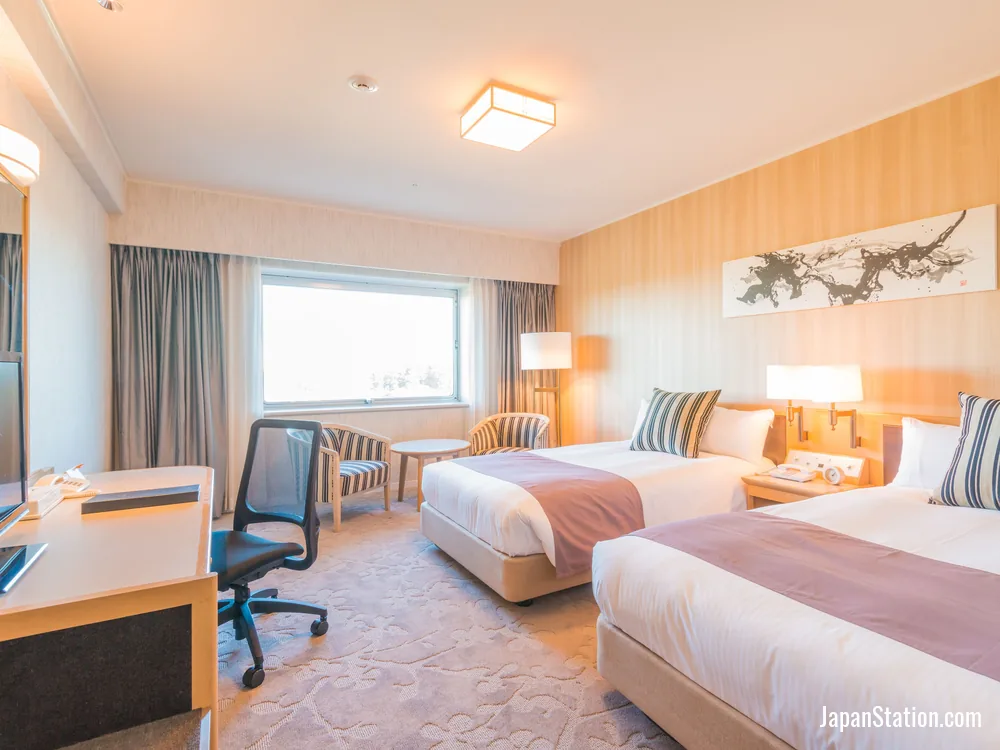 Guest room at Hotel Nikko Narita.