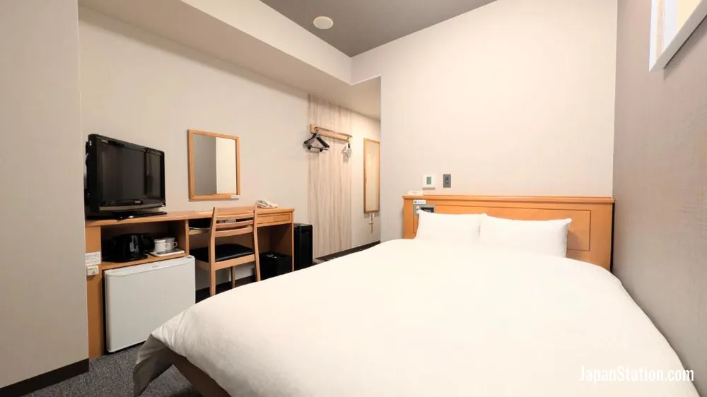 Guest room at Hotel Route-Inn Aomori Ekimae.