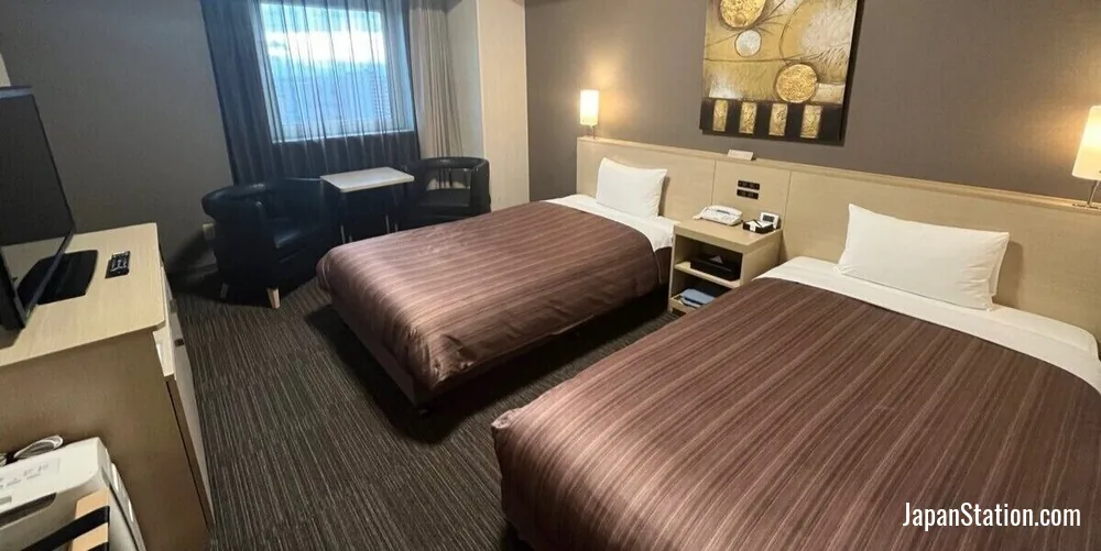 Guest room at Hotel Route-Inn Grand Asahikawa Ekimae.