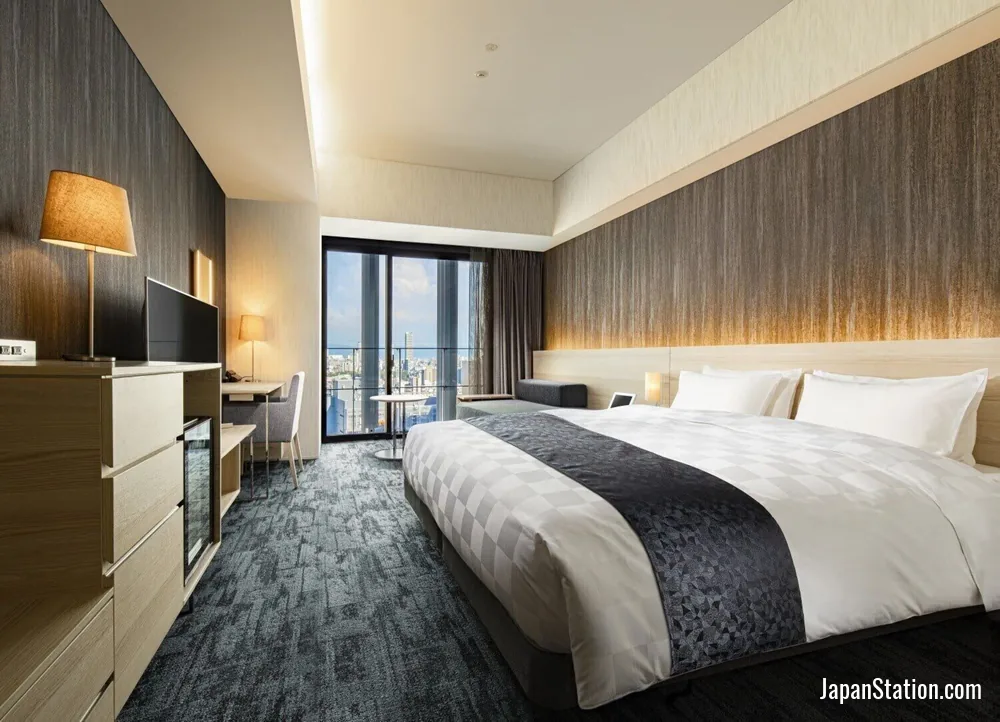 Guest room at Hotel Royal Classic Osaka.
