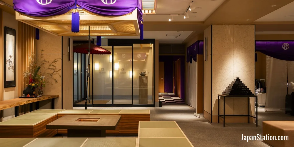 Lobby at Hotel SUI Kyoto Kiyomizu.