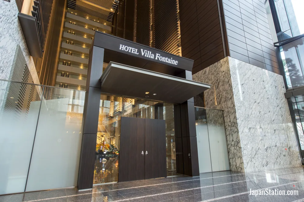 Entrance at Hotel Villa Fontaine Grand Tokyo-Shiodome.