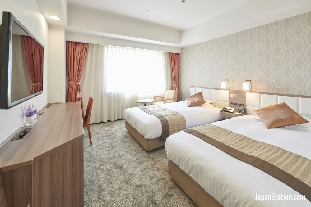 Guest room at Hotel Vischio Amagasaki.