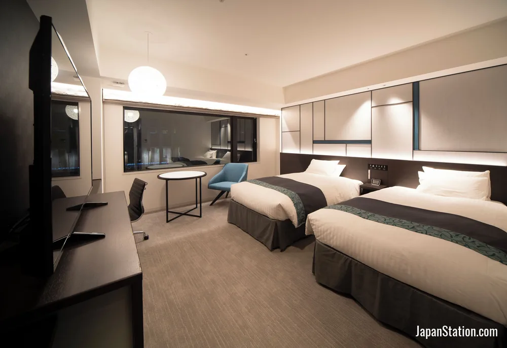 Guest room at Hotel Vischio Osaka.