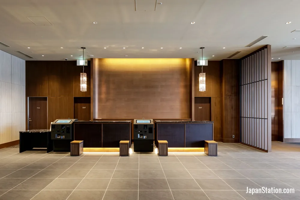 Reception area at Hotel Vischio Toyama.