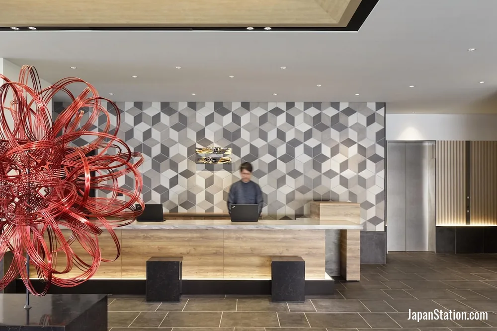 Reception area at Hyatt House Kanazawa.