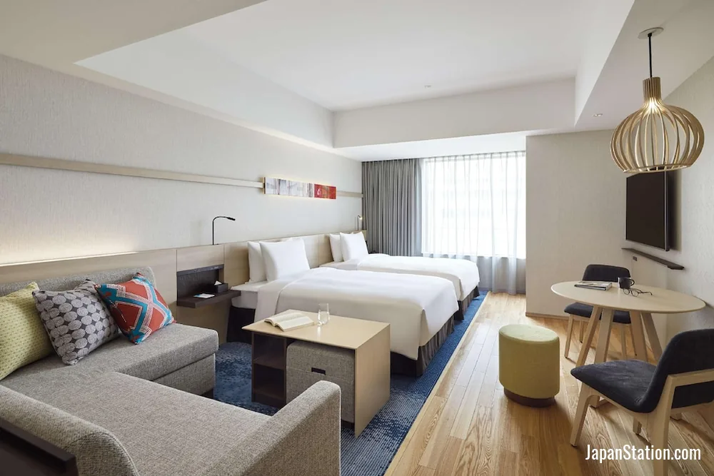 Guest room at Hyatt House Kanazawa.
