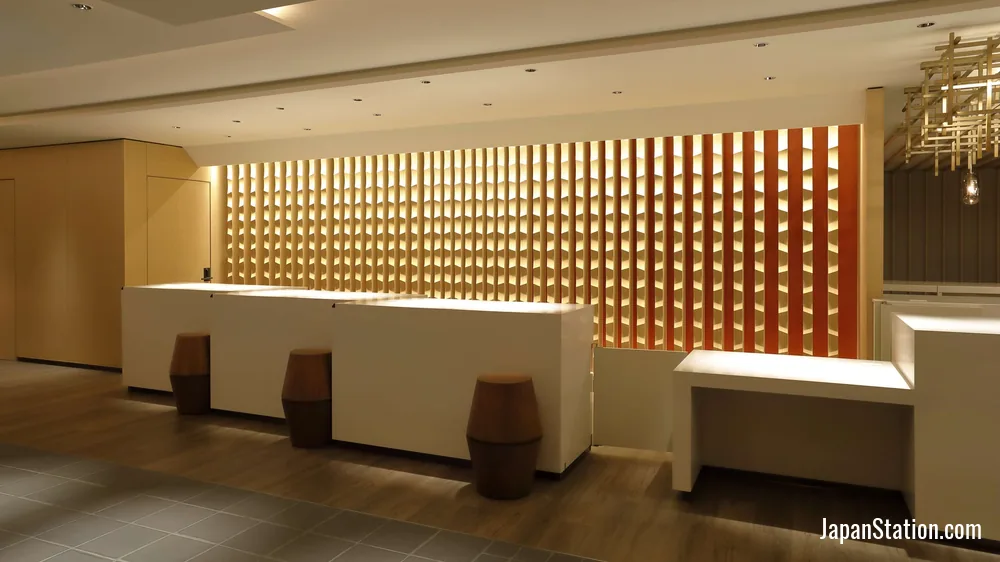 Reception area at Hyatt Place Kyoto.