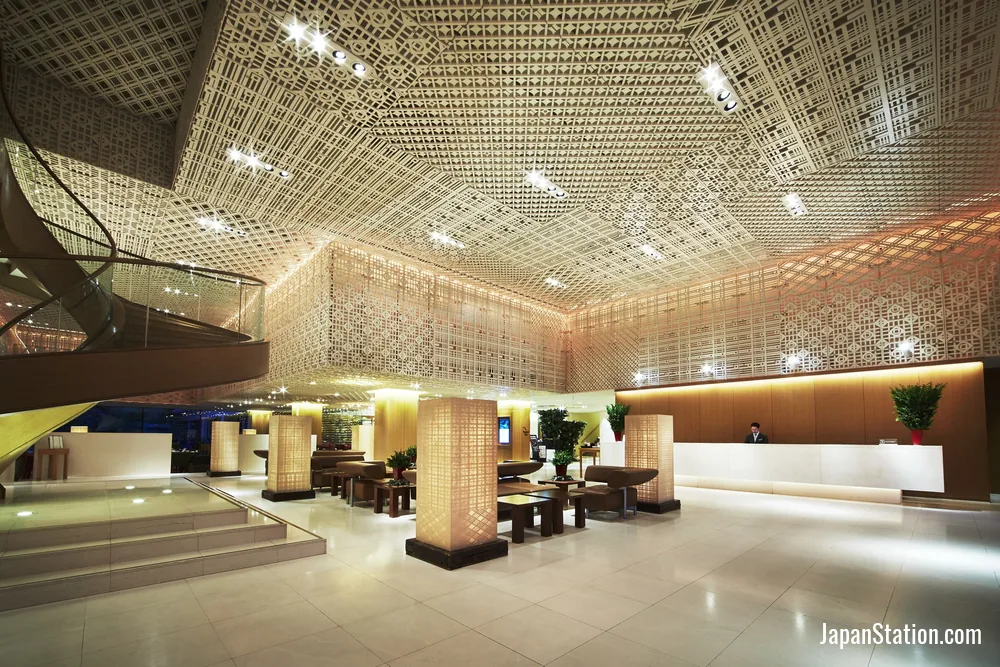 Lobby at Hyatt Regency Kyoto.