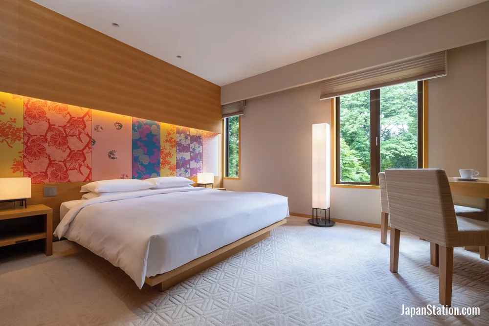 Guest room at Hyatt Regency Kyoto.