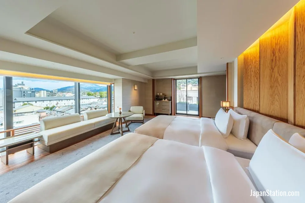 Guest room at Imperial Hotel, Kyoto.