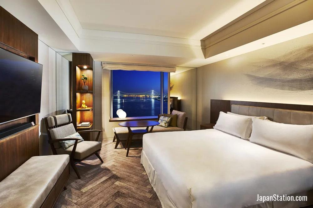 Guest room at InterContinental Tokyo Bay.